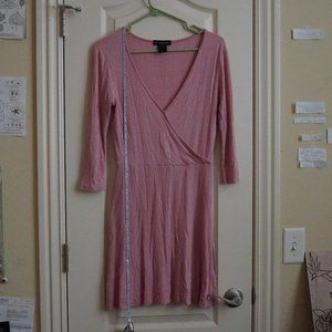 EUC barbie pink drapey wrap dress